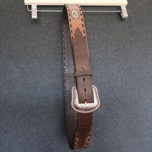 NWT Nocona Men’s Size 42 Brown Leather Rugged Western Ranch Cowboy Trucker Belt